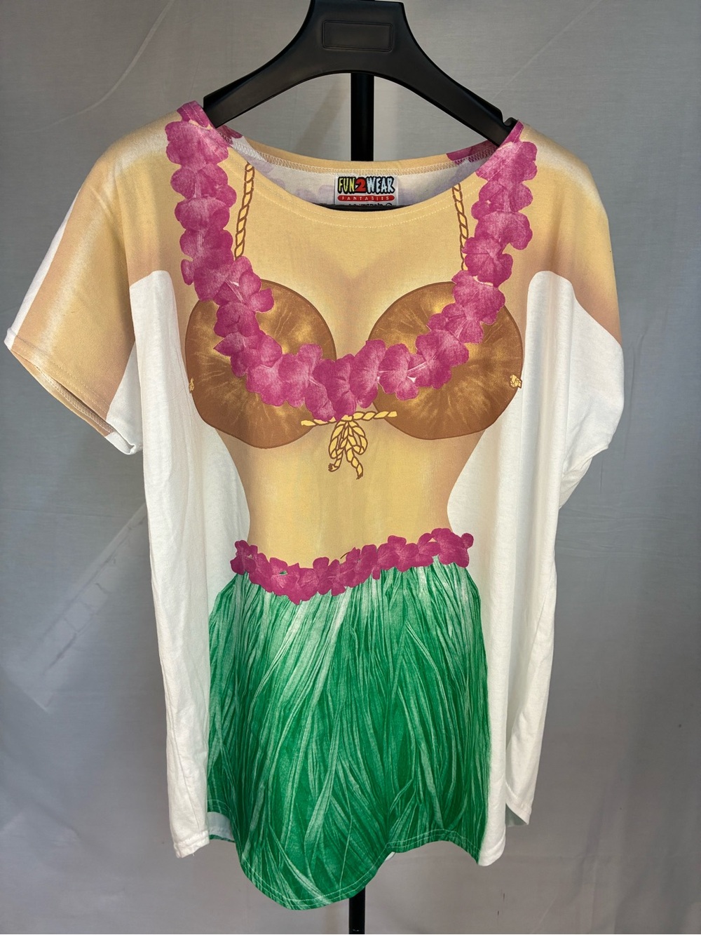 L. A. Imprints Fun2Wear Hula Girl Cover-Up Tee Shirt OS
